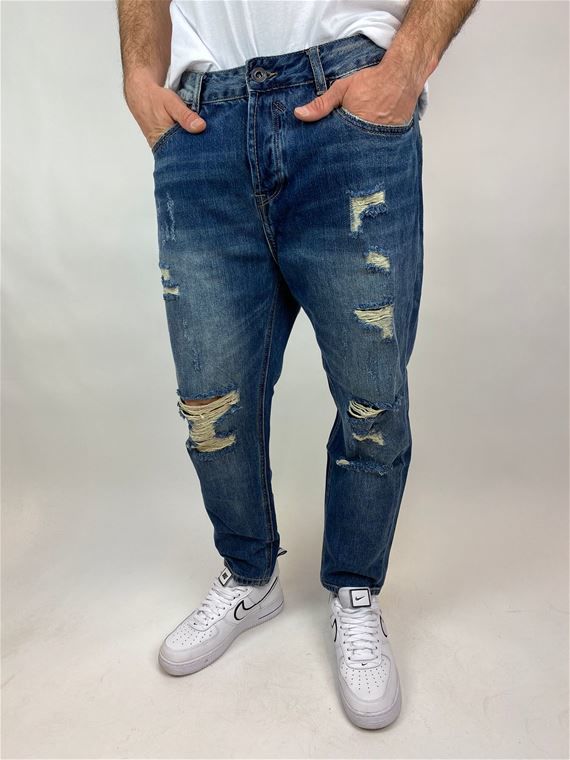 JEANS GIANNI LUPO CARROT CON ROTTURE